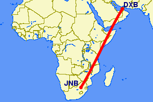 Johannesburg-to-Dubai-flight-path